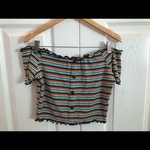 rainbow crop top
